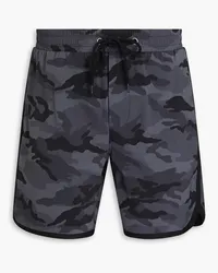 James Perse mittellange Badeshorts mit Camouflage-Print Grau