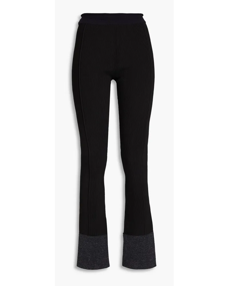 Jacquemus Knitted flared pants Schwarz