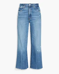 Frame Denim Hoch sitzende Cropped Jeans mit geradem Bein Blau