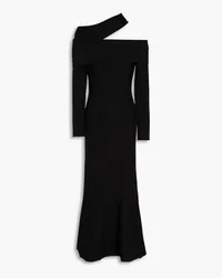 Safiyaa Midi-Strickkleid mit Cut-outs Schwarz