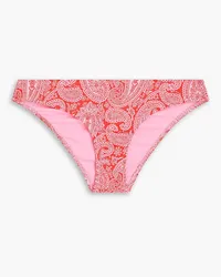 Heidi Klein Tangier tief sitzendes Bikini-Höschen mit Paisley-Print Rot