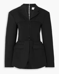 Dion Lee Blazer aus Grain de Poudre und Stretch-Strick Schwarz