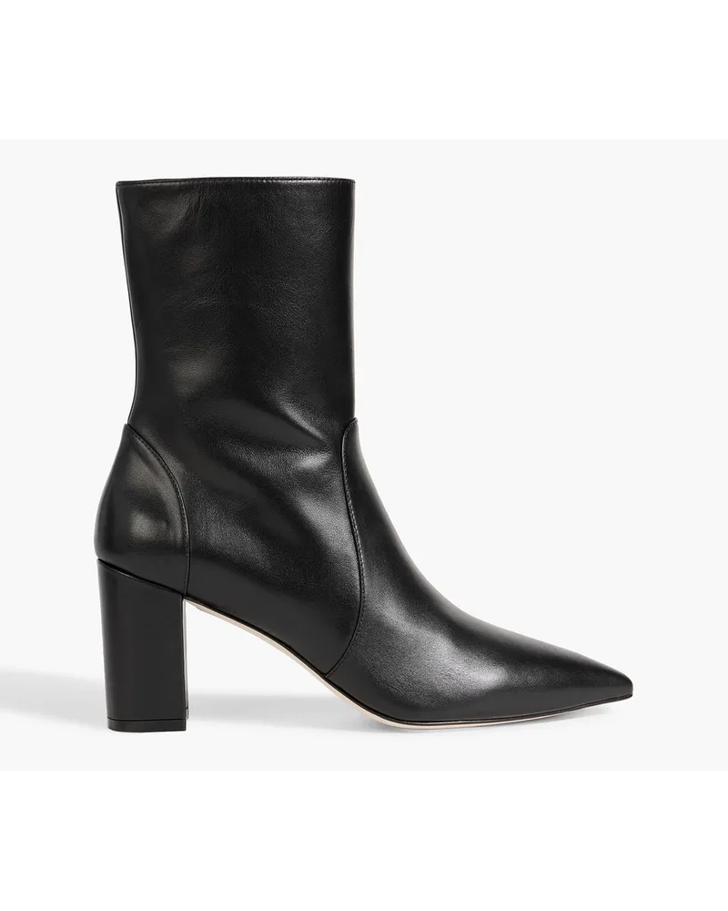 Stuart Weitzman Linaria 75 Ankle Boots aus Leder Schwarz