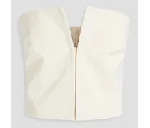 Layne trägerloses Cropped Oberteil aus Jacquard aus einer Tencel™-Baumwollmischung