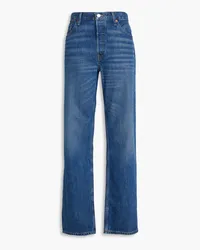 RE/DONE Hoch sitzende Jeans mit geradem Bein Blau