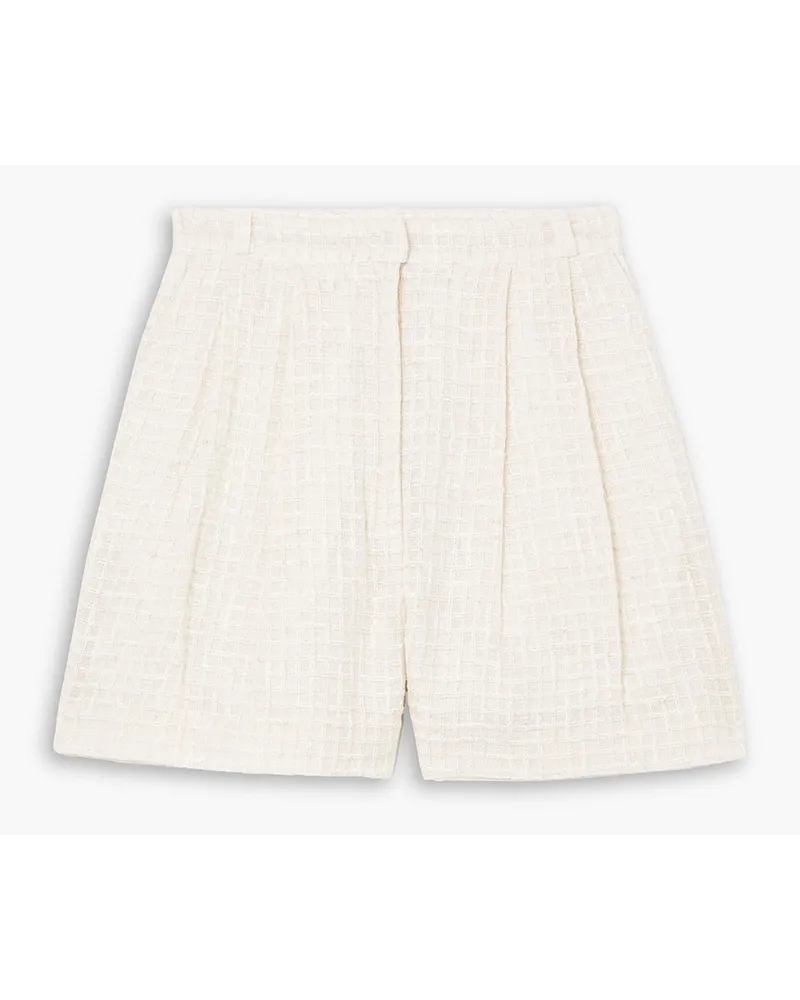 TOVE Lana Shorts aus Tweed mit Falten Neutral