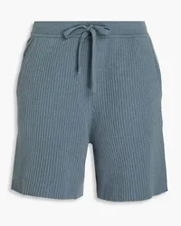 LAPOINTE Gerippte Shorts aus Kaschmir Blau