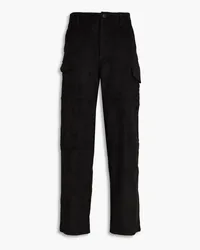 Rag & Bone Nora Cargohose aus Stretch-Velourslederimitat Schwarz