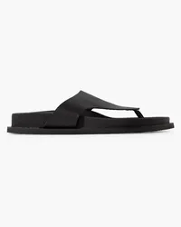 St. Agni Minimal Zehensandalen aus Leder Schwarz