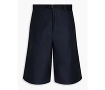 Shorts aus Baumwoll-Twill mit Gürtel