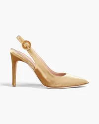 Rupert Sanderson Diana Slingback-Pumps aus Samt Metallic