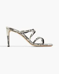 Giuseppe Zanotti Vanilla 85 Mules aus Leder mit Schlangeneffekt Animal-print