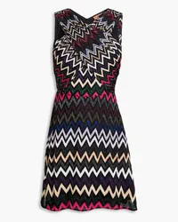 Missoni Mini-Strickkleid mit Metallic-Effekt inHäkeloptik Schwarz