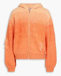 John Elliott + Co Strickcardigan mit Farbverlauf und Kapuze Orange