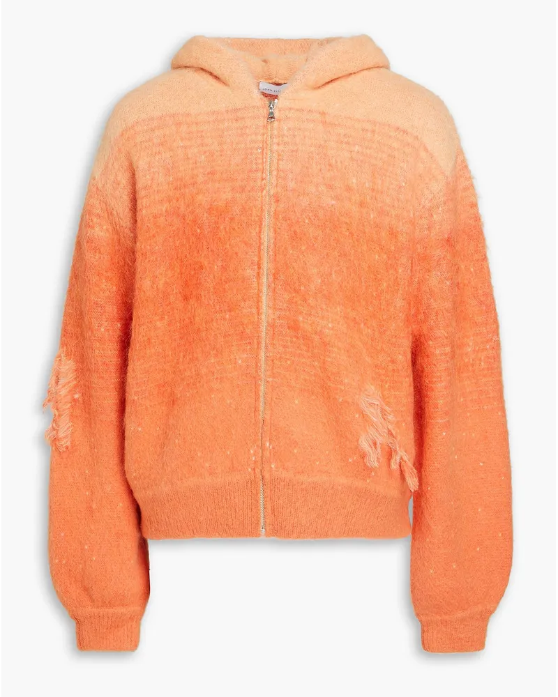 John Elliott + Co Strickcardigan mit Farbverlauf und Kapuze Orange