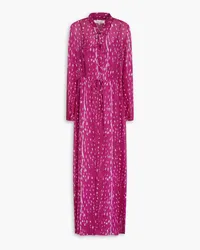 Diane von Furstenberg Fabien Maxikleid aus bedrucktem Georgette mit Cut-outs Lila