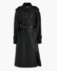 KHAITE Selly Trenchcoat aus Leder mit Gürtel Schwarz