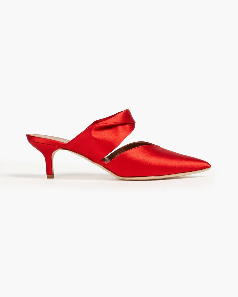 Malone Souliers Maisie 45 Mules aus Satin Rot