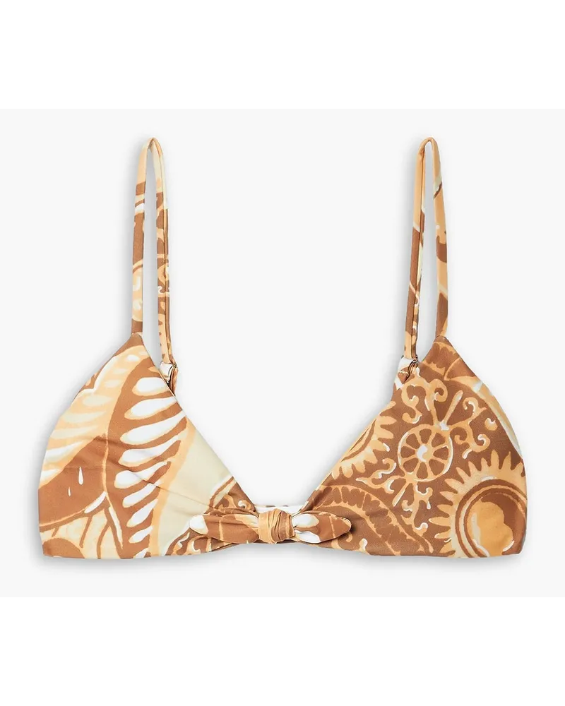 Mara Hoffman Carla Bikini-Oberteil mit Print Braun