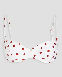 ViX Nissi Bikini-Oberteil mit Polka-Dots Weiß