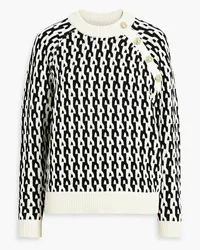 Derek Lam Sawyer Pullover aus einer Baumwollmischung mit Intarsienmuster Schwarz