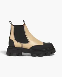 Ganni Chelsea-Boots aus Leder Neutral