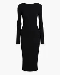 A.L.C. Kayla Midikleid aus Rippstrick mit Cut-outs Schwarz