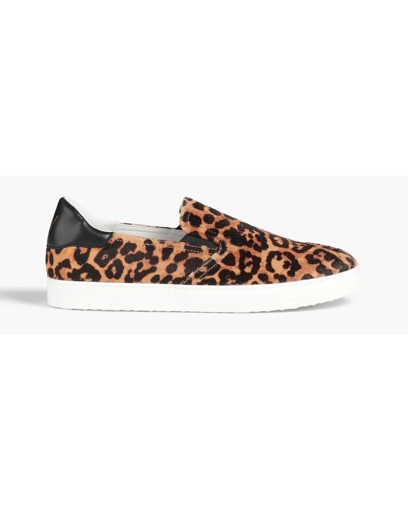 Stuart Weitzman Daryl Slip-ons aus Kalbshaar mit Leopardenprint Animal-print