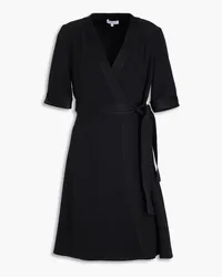 Claudie Pierlot Mini-Wickelkleid aus Crêpe Schwarz