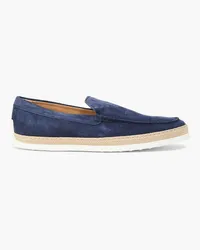 TOD'S Loafers aus Veloursleder Blau