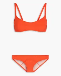 Lisa Marie Fernandez Bikini aus Seersucker Orange