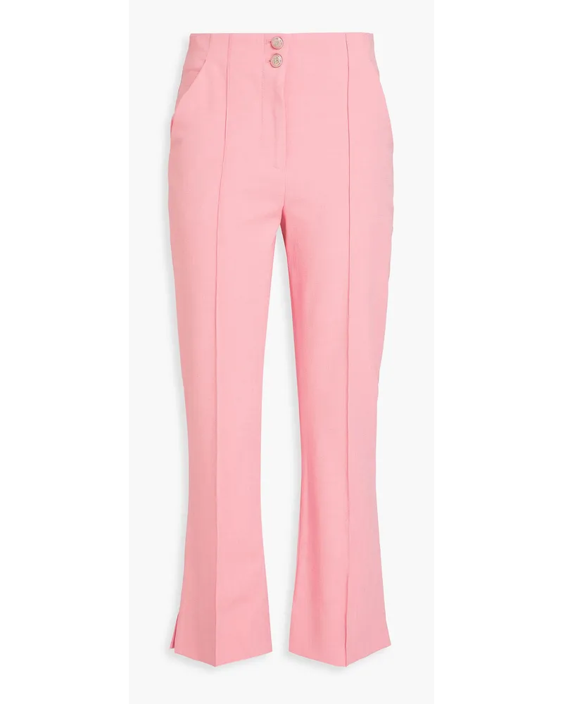 Veronica Beard Kean Kick-flare-Hose aus Tweed Pink