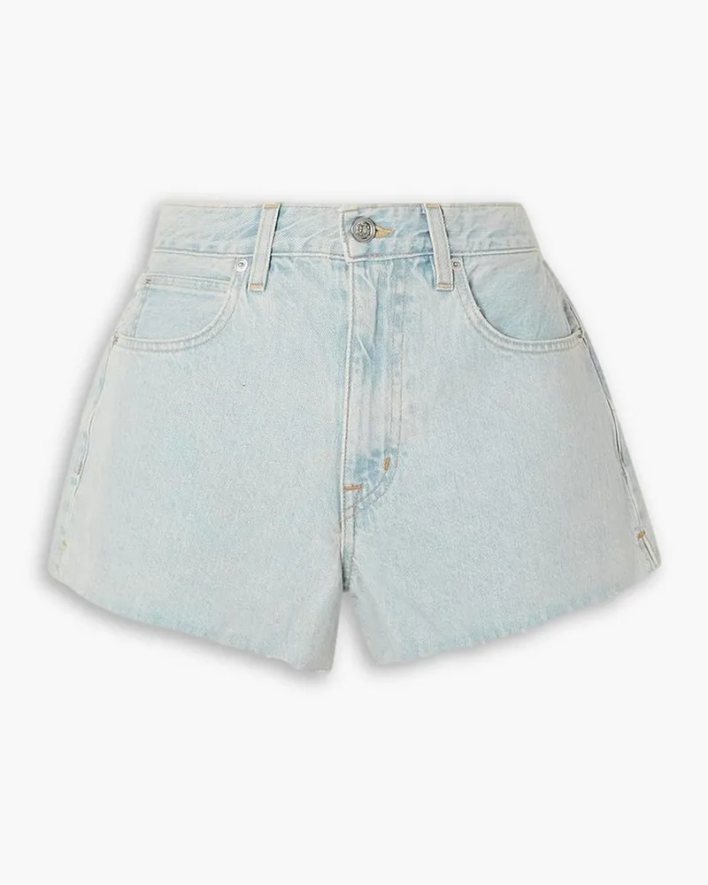 SLVRLAKE Farrah Jeansshorts mit Fransen Blau