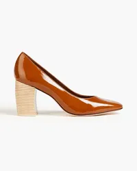 Tory Burch Banana Pumps aus Lackleder Braun