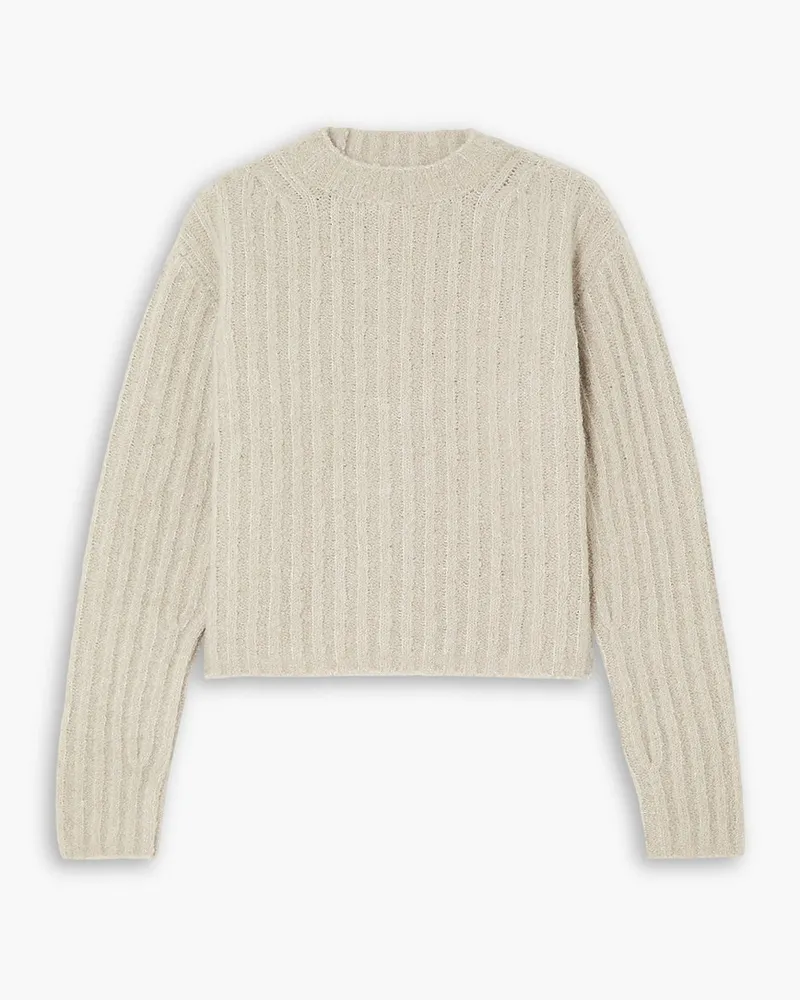 Lauren Manoogian Plush Pullover aus einer gerippten Wollmischung Neutral