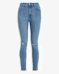 Nobody Denim Siren hoch sitzende Skinny Jeans inDistressed-Optik Blau