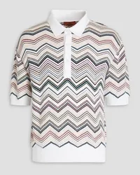 Missoni Gestreiftes Poloshirt aus einer Baumwollmischung Weiß