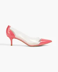 Gianvito Rossi Pumps aus PVC und Lackleder Pink