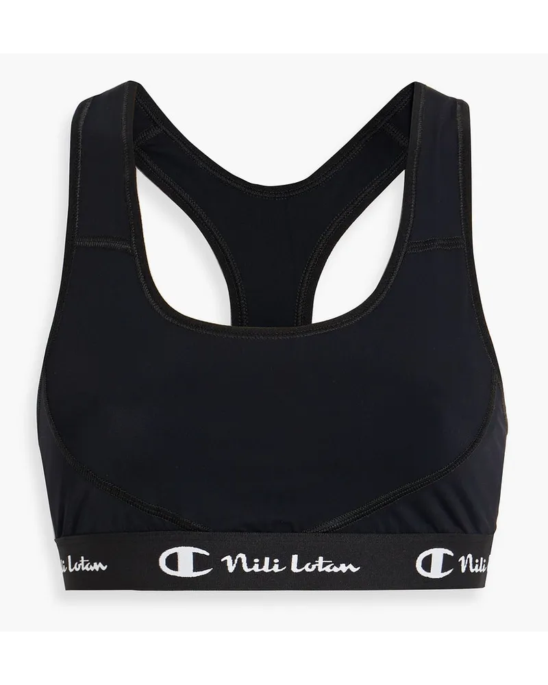 Nili Lotan Sport Bh Aus Stretch Material Schwarz