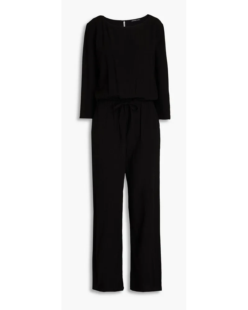 James Perse Jumpsuit aus Crêpe Schwarz