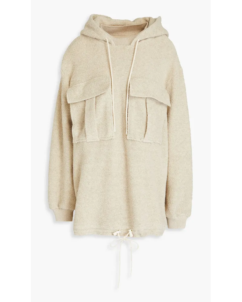 By Malene Birger Hoodie aus Frottee aus einer Woll-, Baumwoll-Leinenmischung Neutral