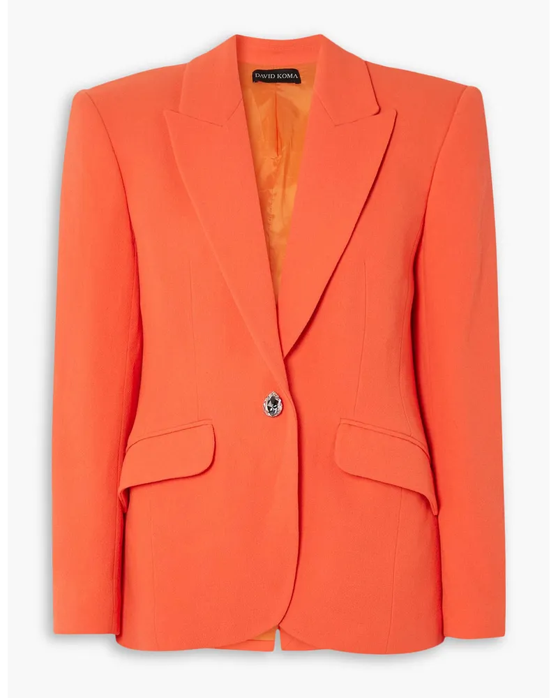 David Koma Blazer aus Woll-Crêpe Orange