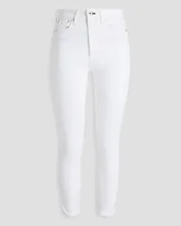 Rag & Bone Hoch sitzende Cropped Skinny Jeans Weiß