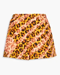 Sandro Shorts aus Baumwollpopeline mit Leopardenprint Animal-print