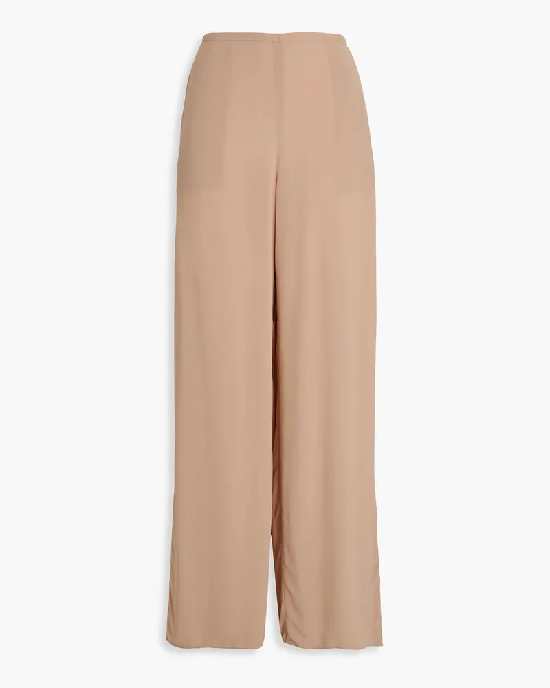 Theory Hose mit weitem Bein aus Crêpe Neutral