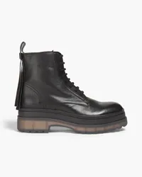 RED Valentino Combat Boots aus Leder Schwarz