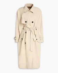 Brunello Cucinelli Trenchcoat aus Canvas mit Zierperlen Neutral