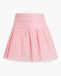 Aje. Laurier Wave Minirock aus plissiertem Organza Pink