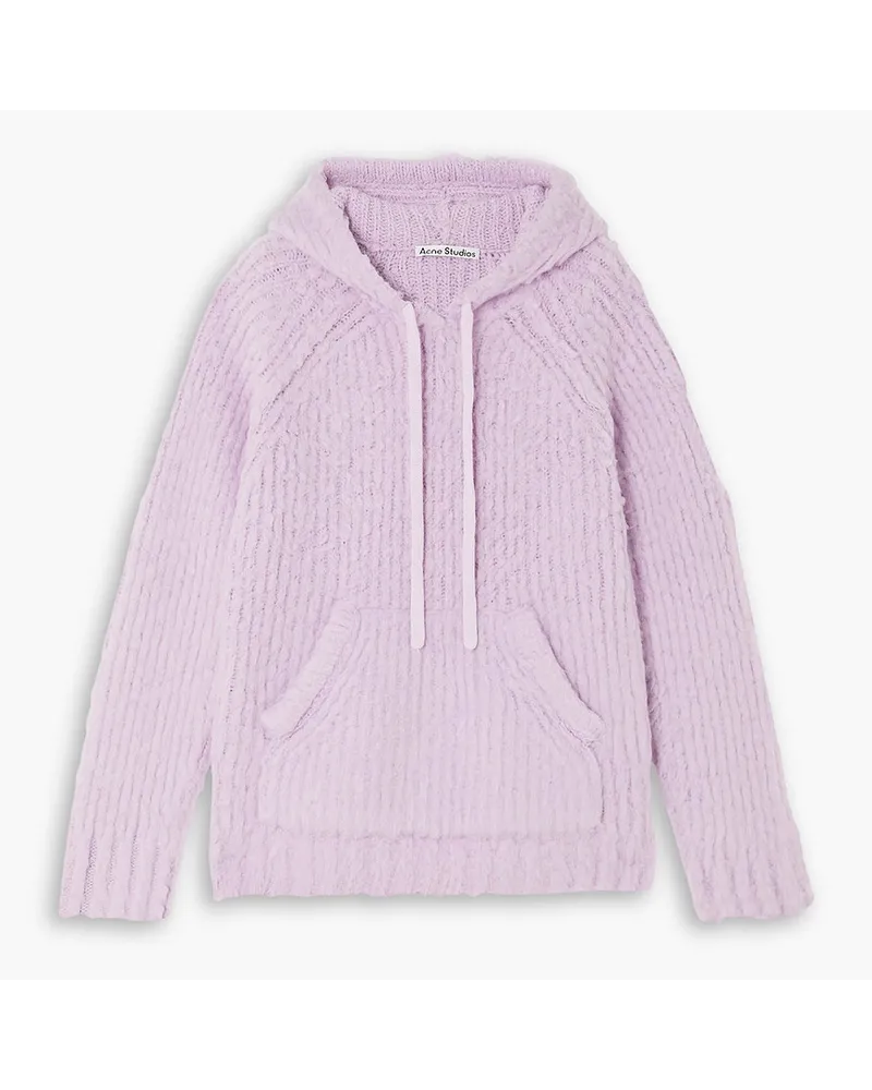 Acne Studios Gerippter Hoodie aus einer gebürsteten Wollmischung/XS Lila