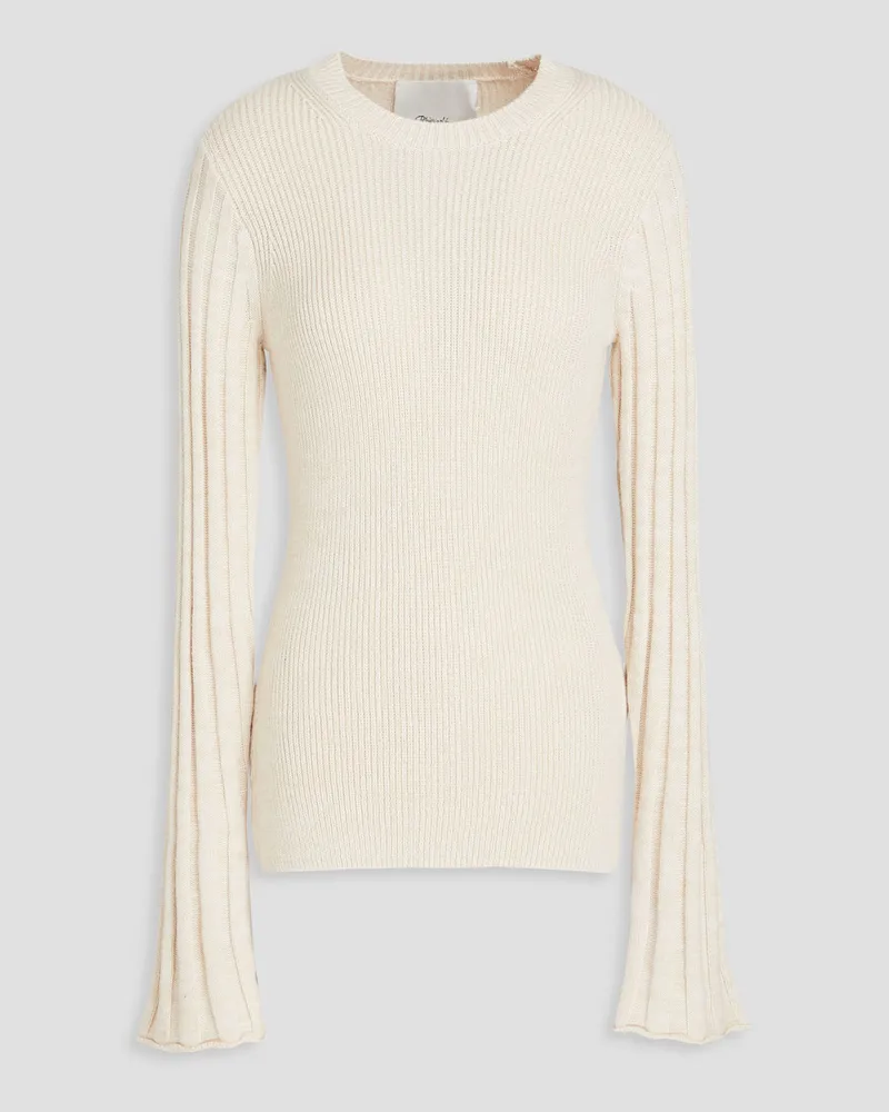 3.1 phillip lim Ribbed wool and cotton-blend sweater Weiß